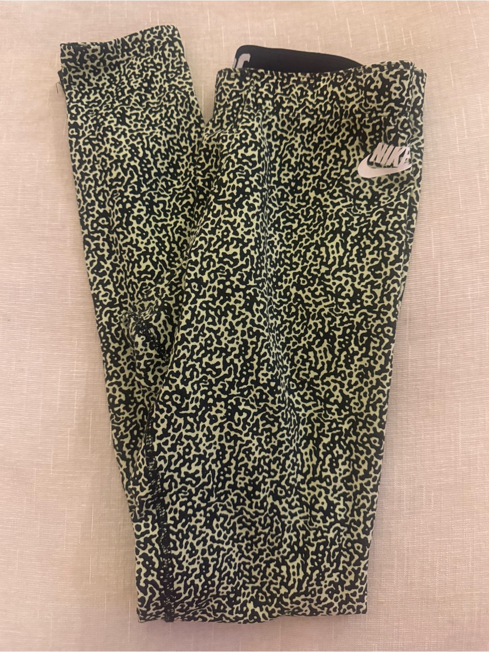 Nike Black and Yellow Patterned Leggings
